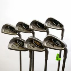 Ping I3 Blade 3-9 Iron Set RH -0.25 In Green Dot Cushin Steel Shafts Stiff Flex
