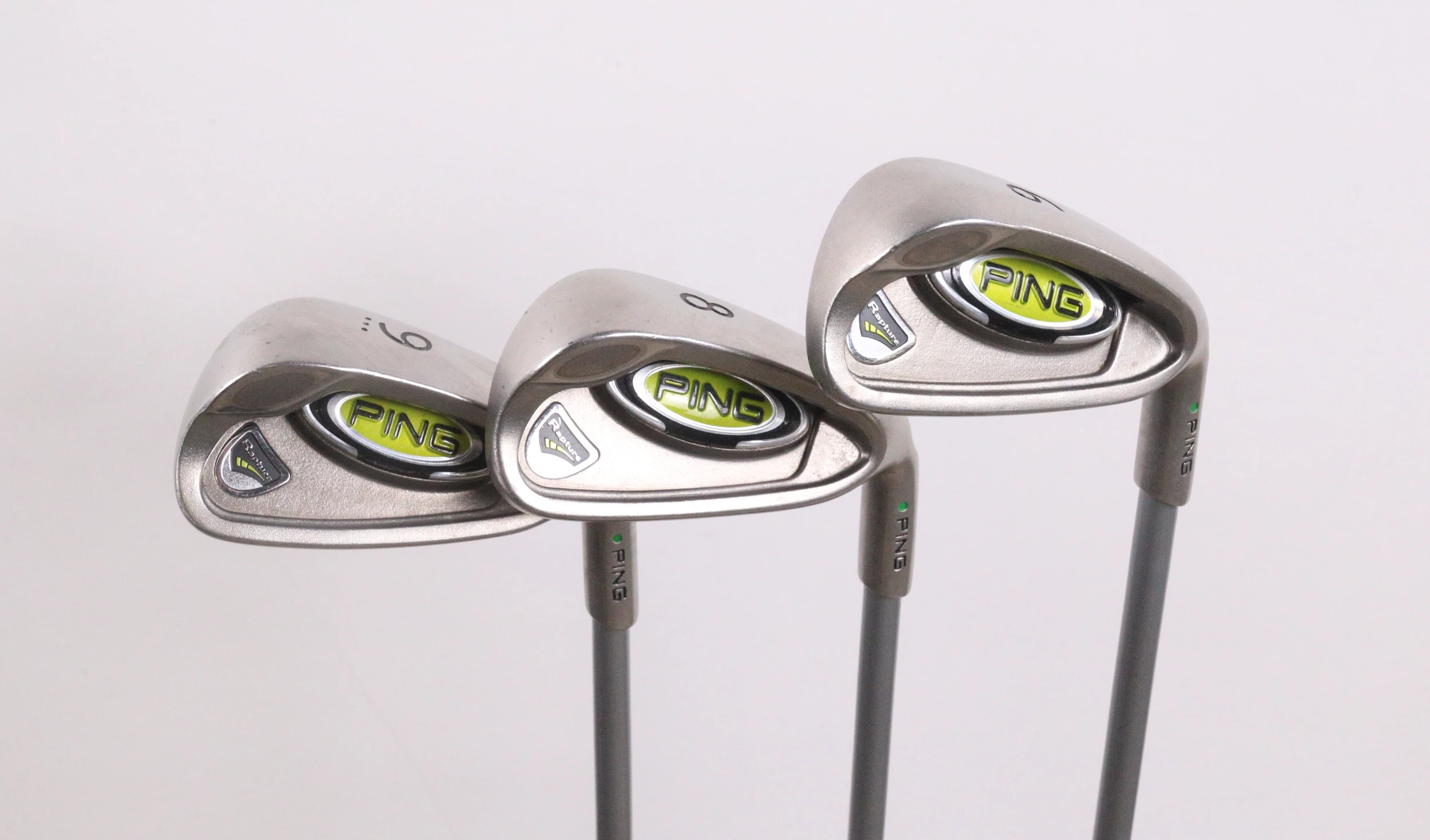 Ping Rapture 6, 8, 9 Iron Set RH +1.5 Green Dot TFC 909I Graphite Regular Flex 3 Ping Rapture 6, 8, 9 Iron Set RH +1.5 Green Dot TFC 909I Graphite Regular Flex