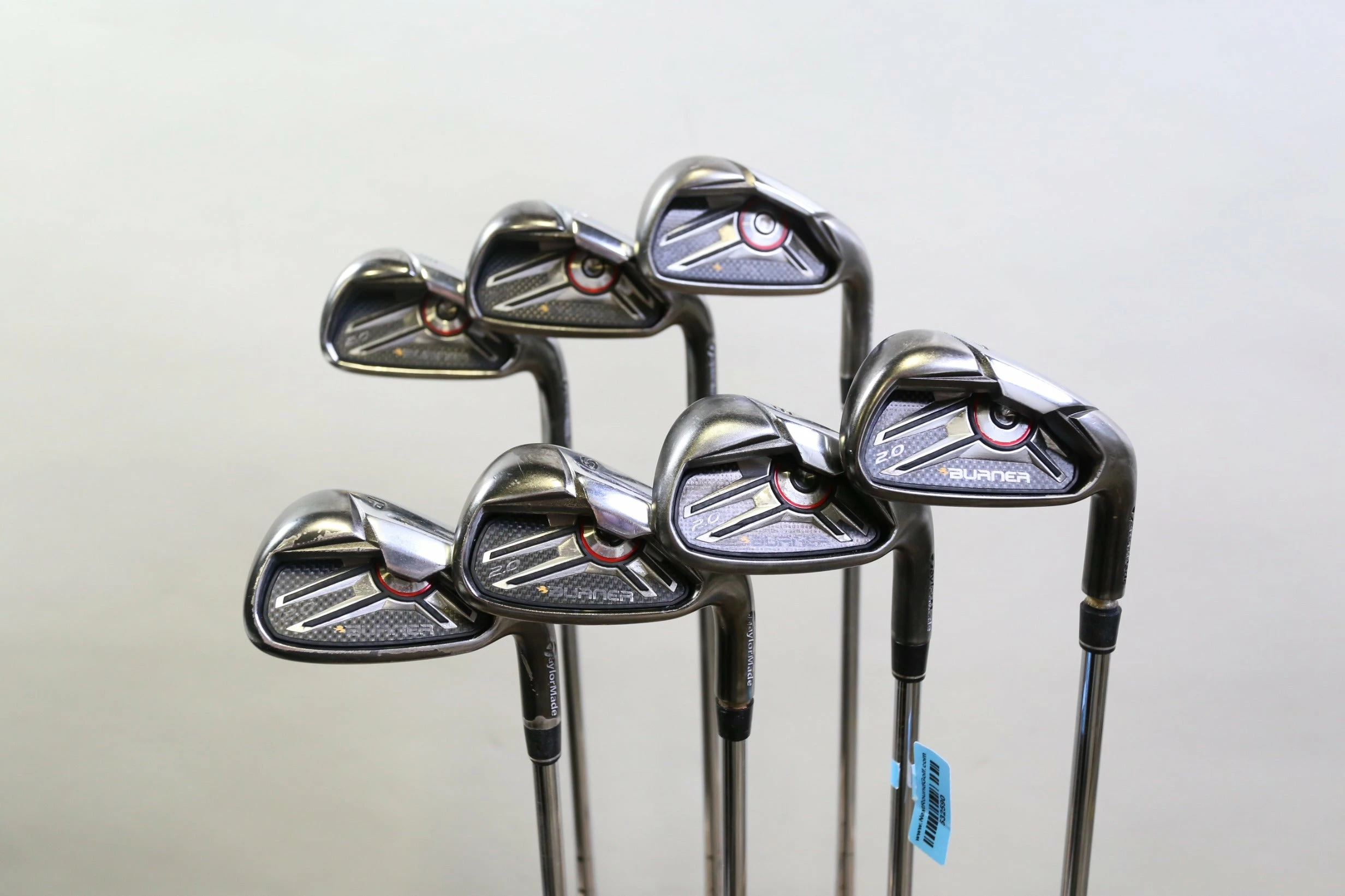 TaylorMade Burner 2.0 4-PW Iron Set RH +0.5 In Steel Shafts Stiff Flex 3 TaylorMade Burner 2.0 4-PW Iron Set RH +0.5 In Steel Shafts Stiff Flex