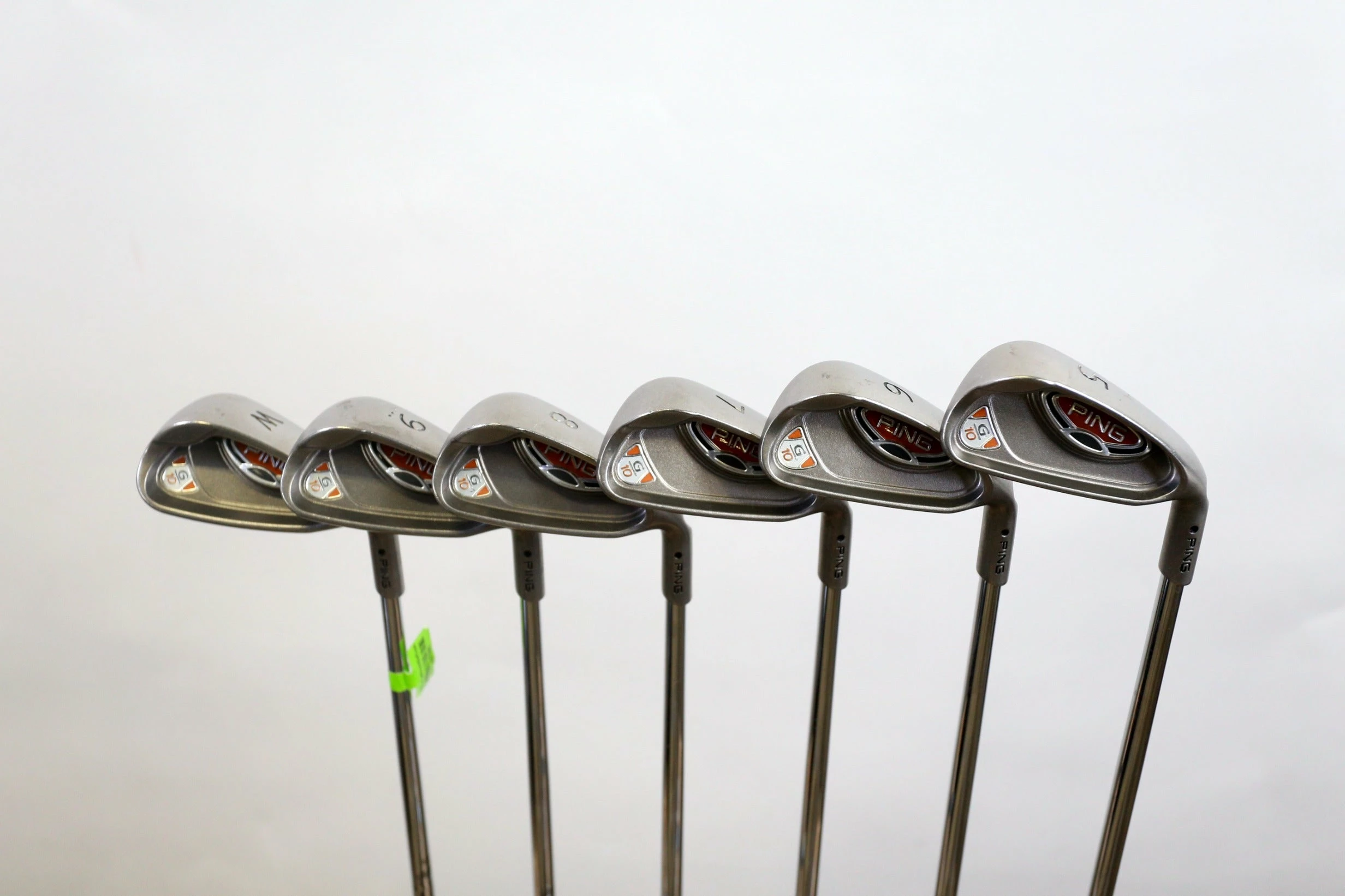 Ping G10 Black Dot 5-PW Iron Set RH -0.5 In Ping AWT Steel Shaft Stiff Flex 3 Ping G10 Black Dot 5-PW Iron Set RH -0.5 In Ping AWT Steel Shaft Stiff Flex
