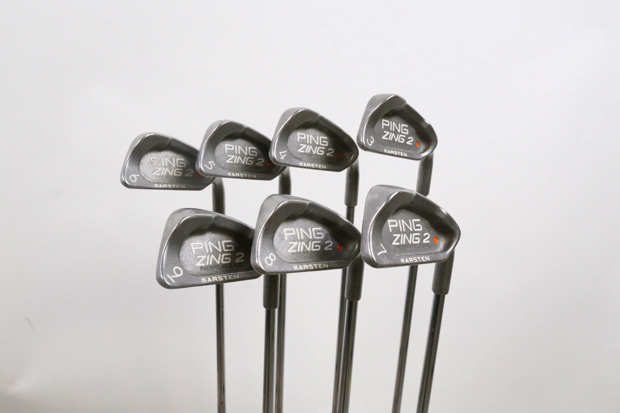 Ping Zing 2 3-9 Orange Dot Iron Set RH Ping Karsten Steel Shafts Stiff Flex 4 Ping Zing 2 3-9 Orange Dot Iron Set RH Ping Karsten Steel Shafts Stiff Flex - Image 2