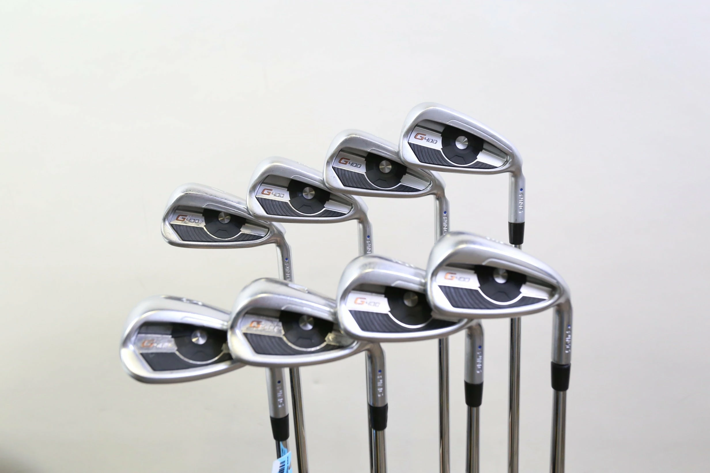 Ping G400 Blue Dot 4-PW-SW Iron Set RH +1 In True Temper Steel Regular Flex 3 Ping G400 Blue Dot 4-PW-SW Iron Set RH +1 In True Temper Steel Regular Flex