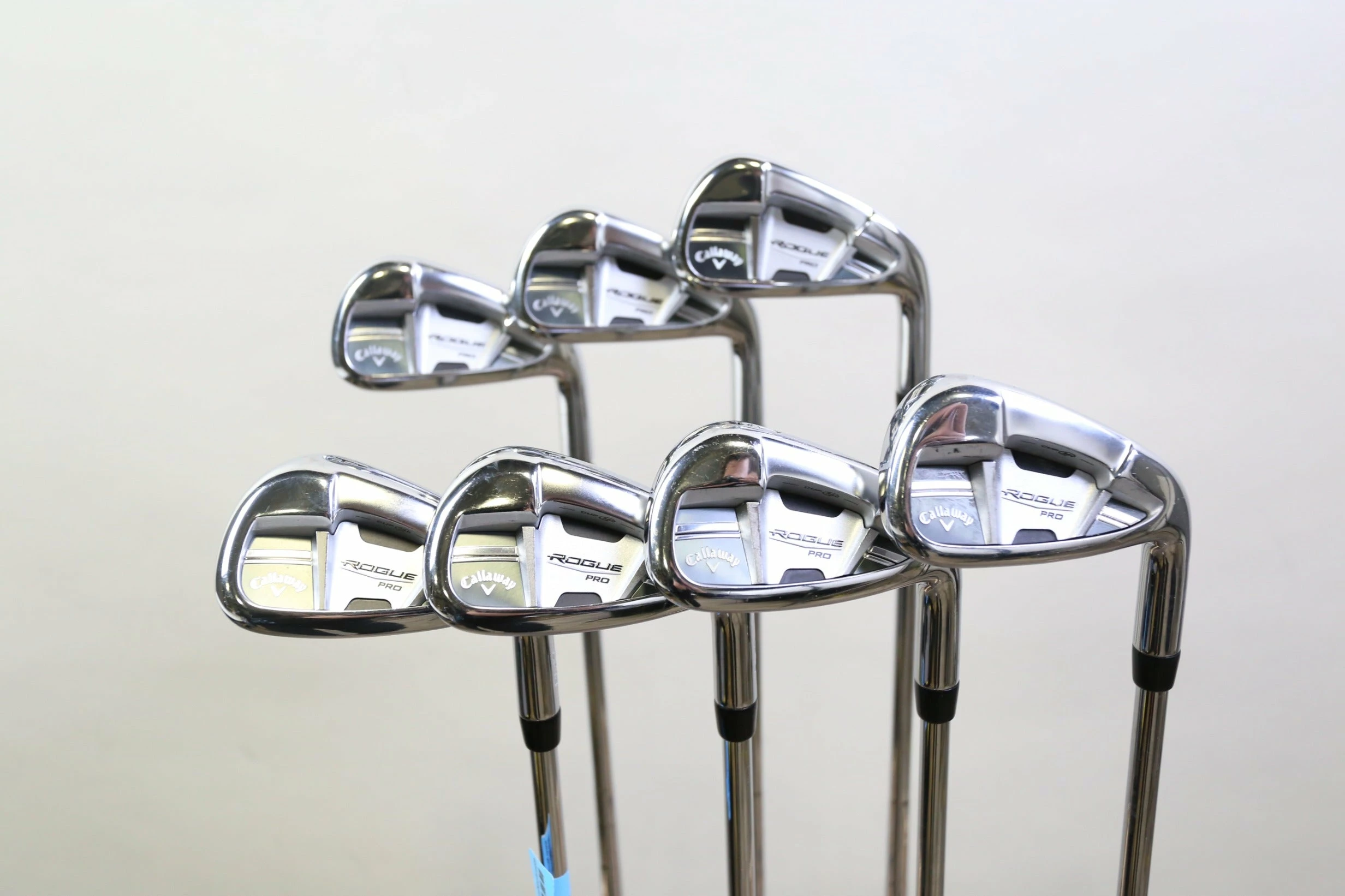 Callaway Rogue Pro 5-PW-AW Iron Set RH -0.25 In KBS TOUR Steel Shaft Stiff Flex 3 Callaway Rogue Pro 5-PW-AW Iron Set RH -0.25 In KBS TOUR Steel Shaft Stiff Flex