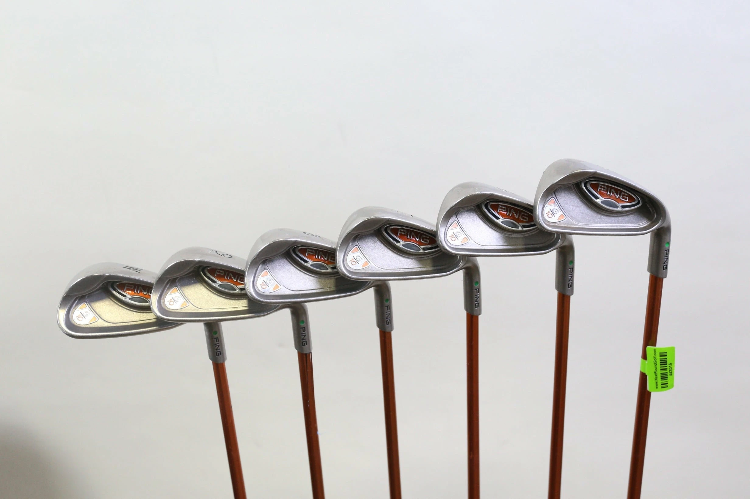 Ping G10 Green Dot 5-PW Iron Set RH -1 In Ping TFC129 I Graphite Stiff Flex 3 Ping G10 Green Dot 5-PW Iron Set RH -1 In Ping TFC129 I Graphite Stiff Flex