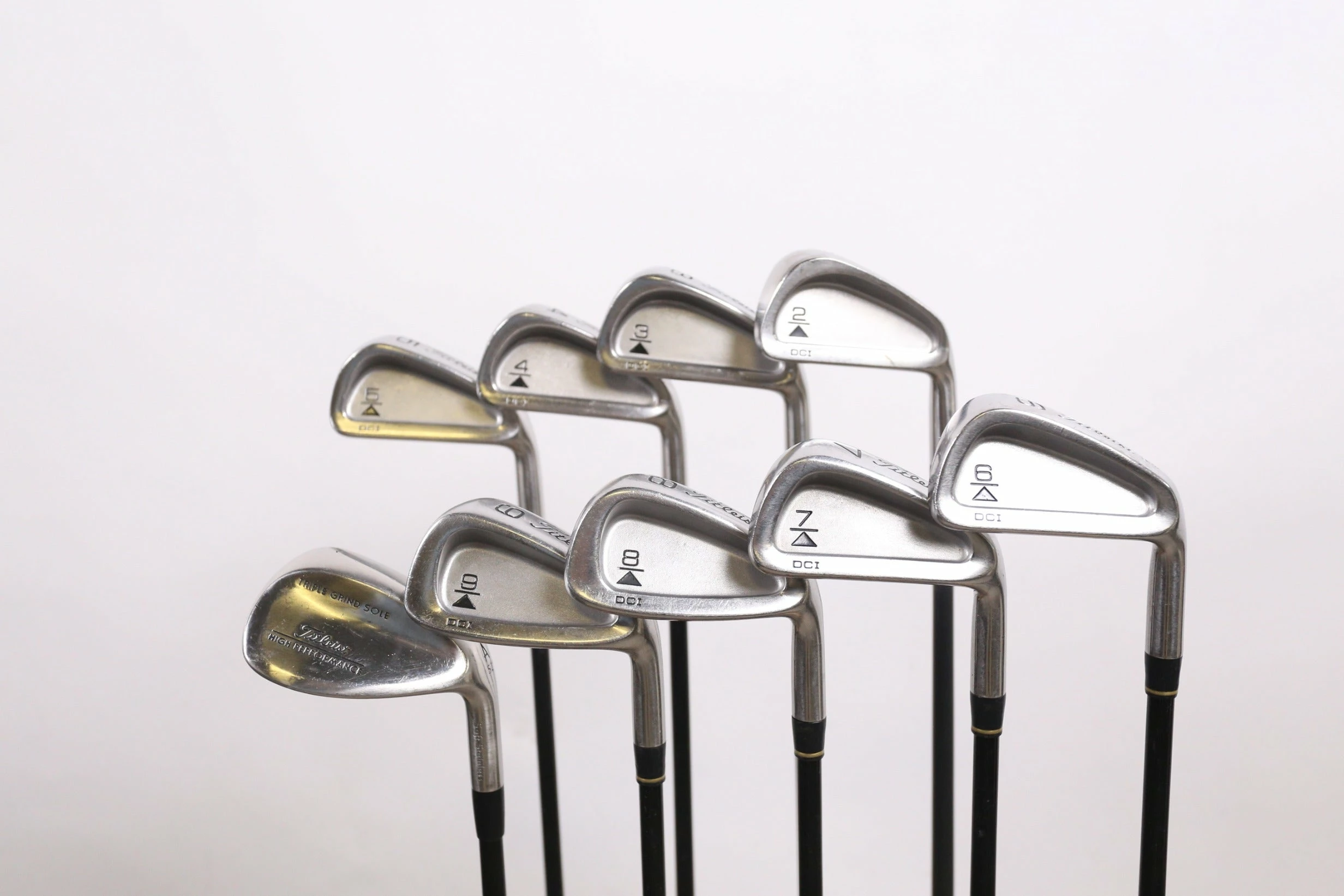 Titleist DCI Black 2-9, AW Iron Set RH Titleist Graphite Shafts Regular Flex 3 Titleist DCI Black 2-9, AW Iron Set RH Titleist Graphite Shafts Regular Flex