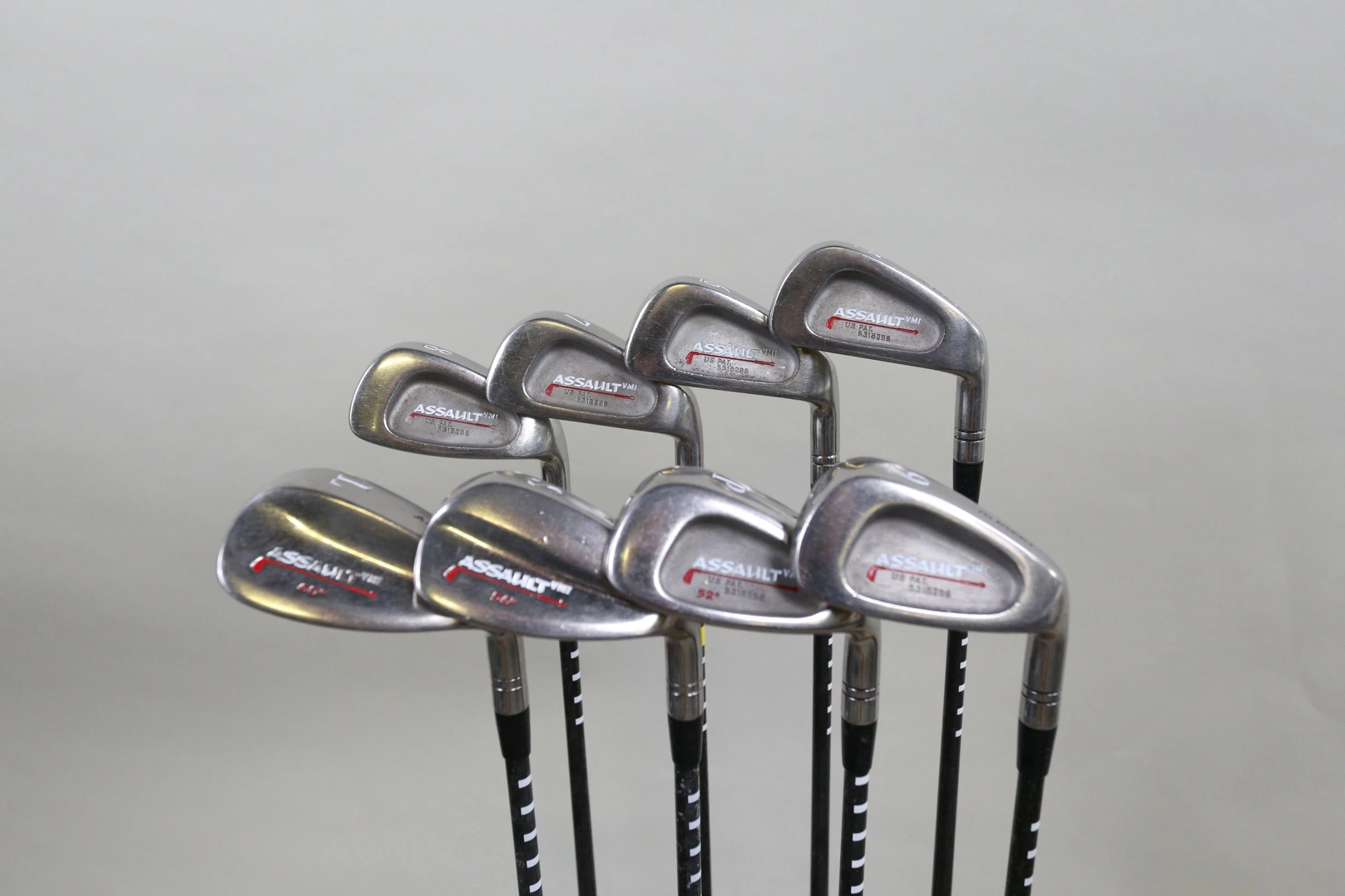 Adams® Adams Assault VMI 5-PW, SW, LW Iron Set RH -1 In Graphite Shafts Stiff Flex 3 Adams® Adams Assault VMI 5-PW, SW, LW Iron Set RH -1 In Graphite Shafts Stiff Flex