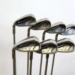 LEFTY Ping Karsten Yellow Dot 5-PW-UW Iron Set -0.5 In Ping CFS Steel Regular