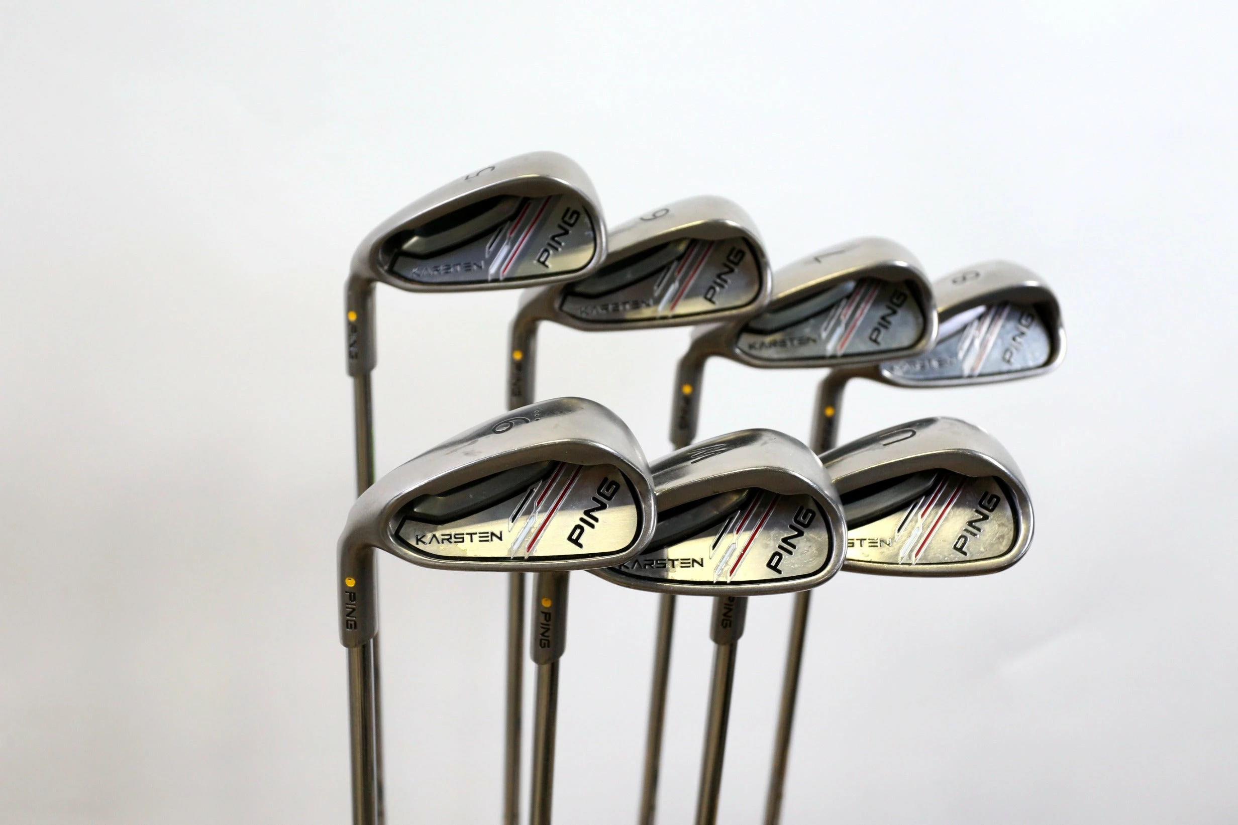 LEFTY Ping Karsten Yellow Dot 5-PW-UW Iron Set -0.5 In Ping CFS Steel Regular 2 LEFTY Ping Karsten Yellow Dot 5-PW-UW Iron Set -0.5 In Ping CFS Steel Regular