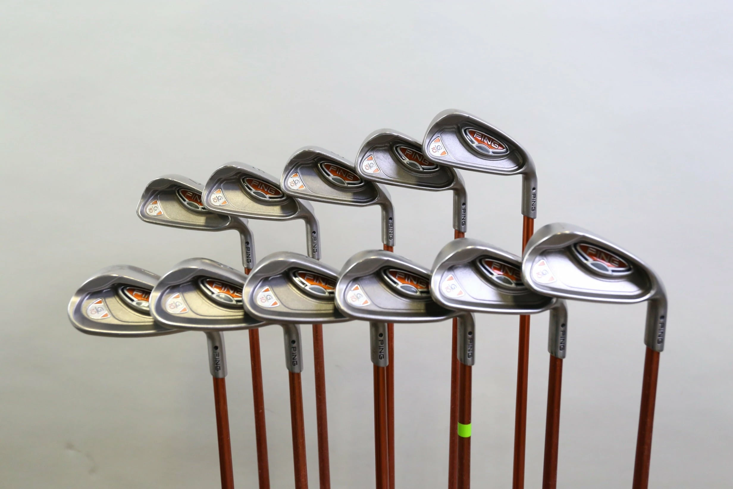 Ping G10 3-LW Iron Set RH Black Dot -0.5 In Graphite Shafts Regular Flex 3 Ping G10 3-LW Iron Set RH Black Dot -0.5 In Graphite Shafts Regular Flex