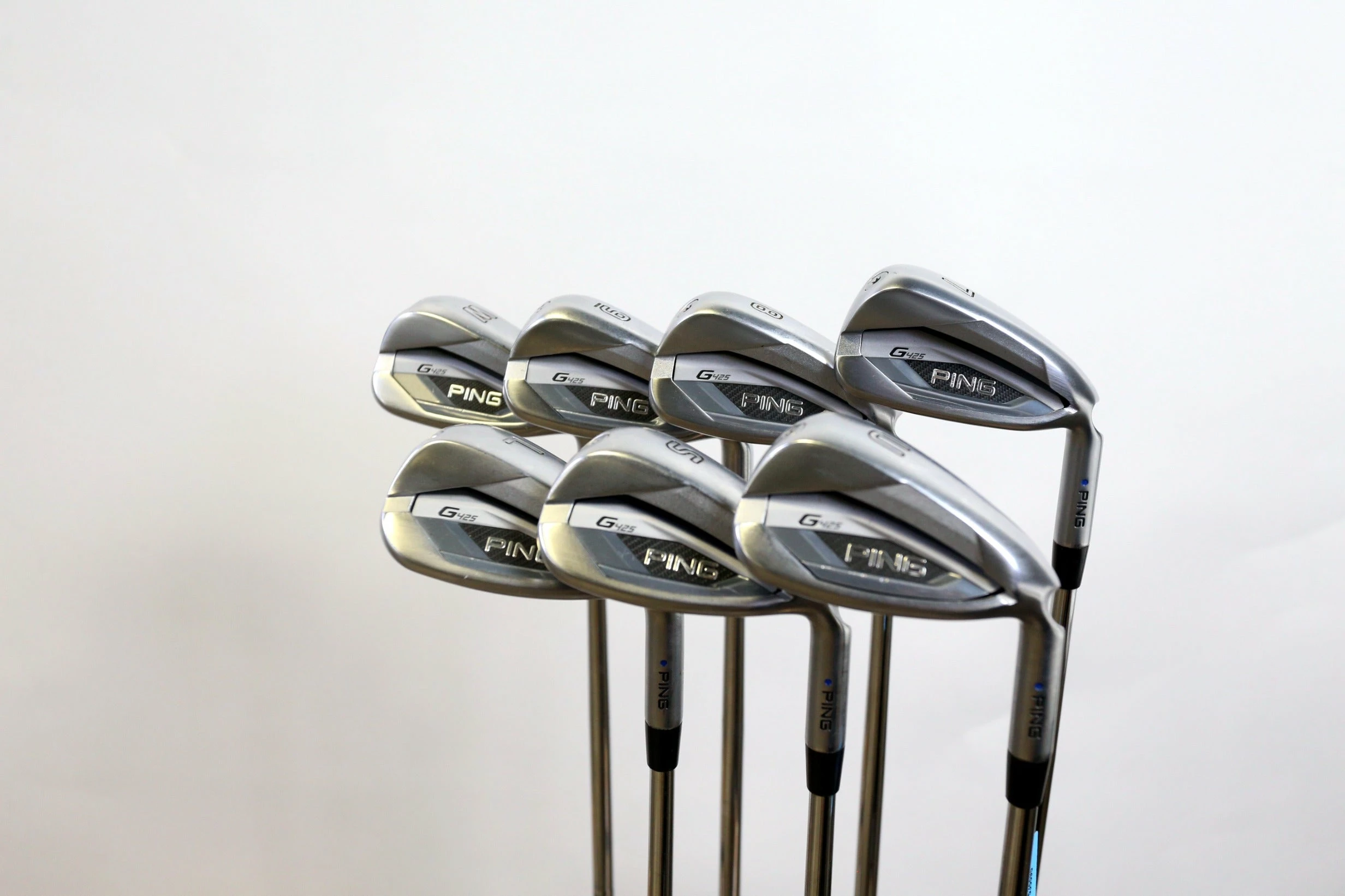 Ping G425 Blue Dot 7-PW-UW-SW-LW Iron Set RH True Temper Steel Stiff Flex 3 Ping G425 Blue Dot 7-PW-UW-SW-LW Iron Set RH True Temper Steel Stiff Flex