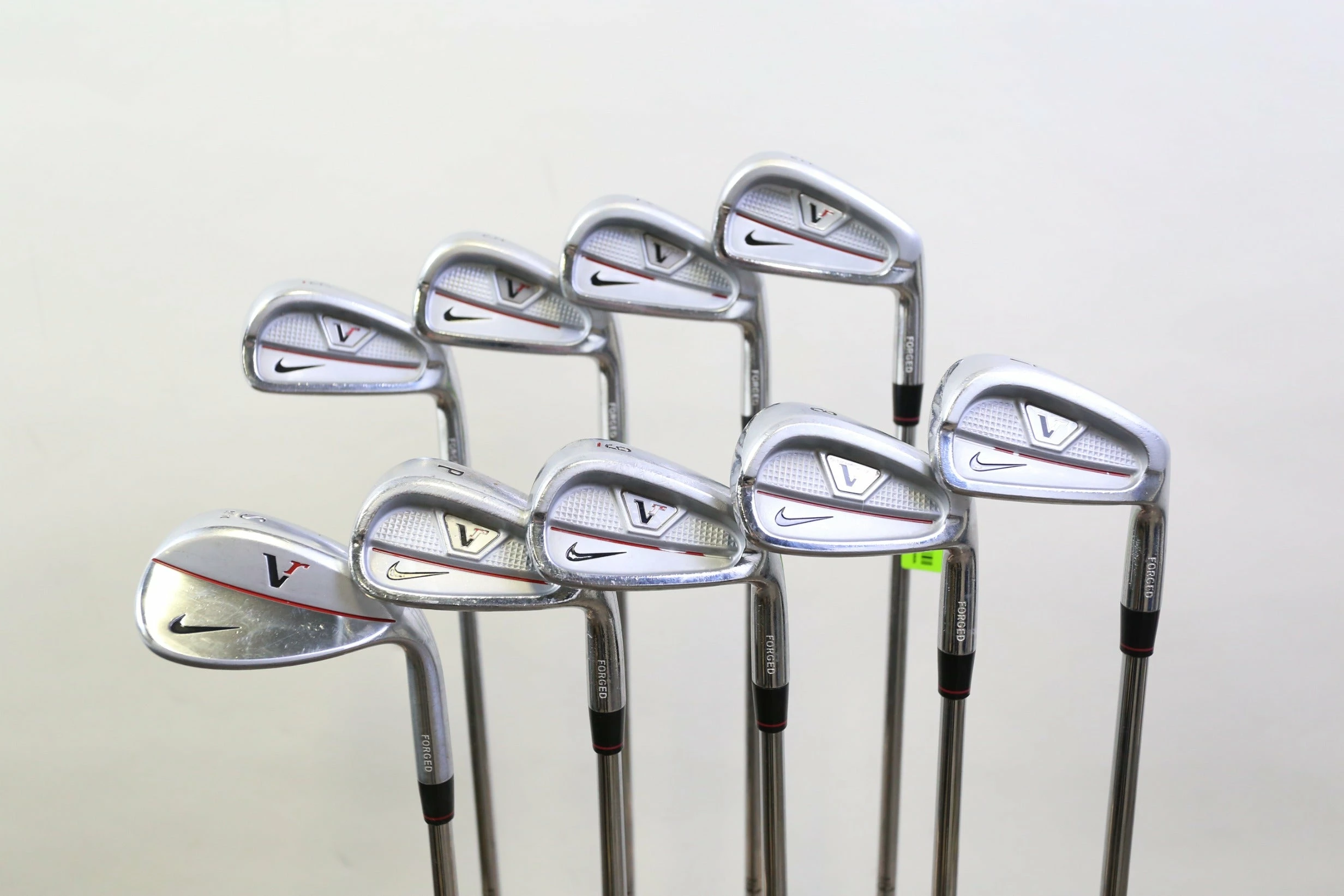 Nike Victory Red Forged Split Cavity 3-PW-SW Iron Set RH +0.25 In Steel Stiff 3 Nike Victory Red Forged Split Cavity 3-PW-SW Iron Set RH +0.25 In Steel Stiff