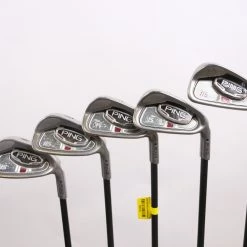 Ping I15 4, 6-8, PW Black Dot Iron Set RH Aldila Graphite Shafts Stiff Flex