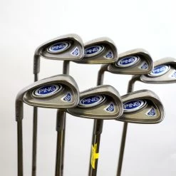 LEFTY Ping G5 Maroon Dot 4-PW Iron Set +0.5 In Ping Steel Shaft Regular Flex