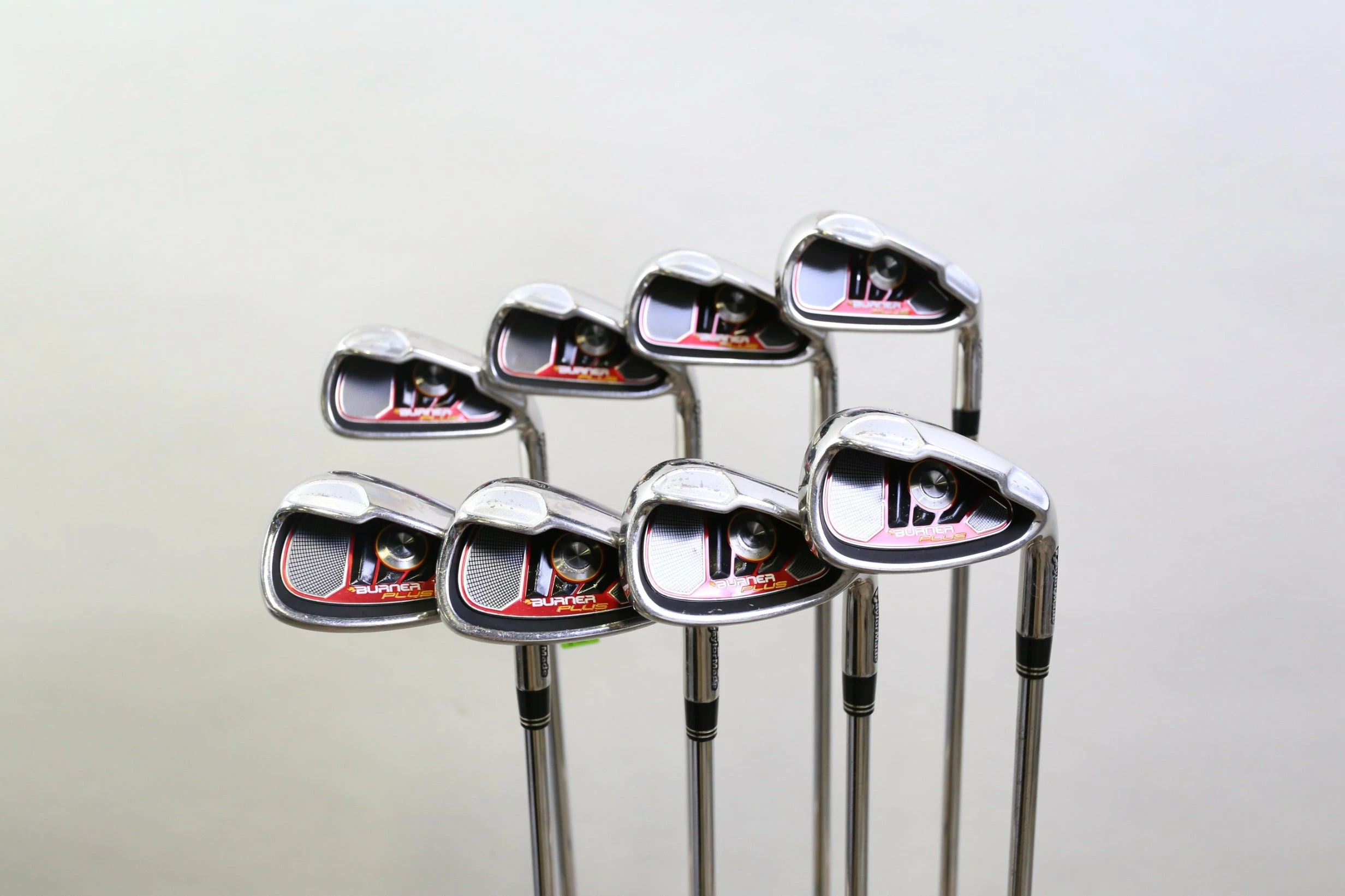 TaylorMade Burner Plus 4-9, PW, AW Iron Set RH TaylorMade Steel Shafts Uniflex 3 TaylorMade Burner Plus 4-9, PW, AW Iron Set RH TaylorMade Steel Shafts Uniflex