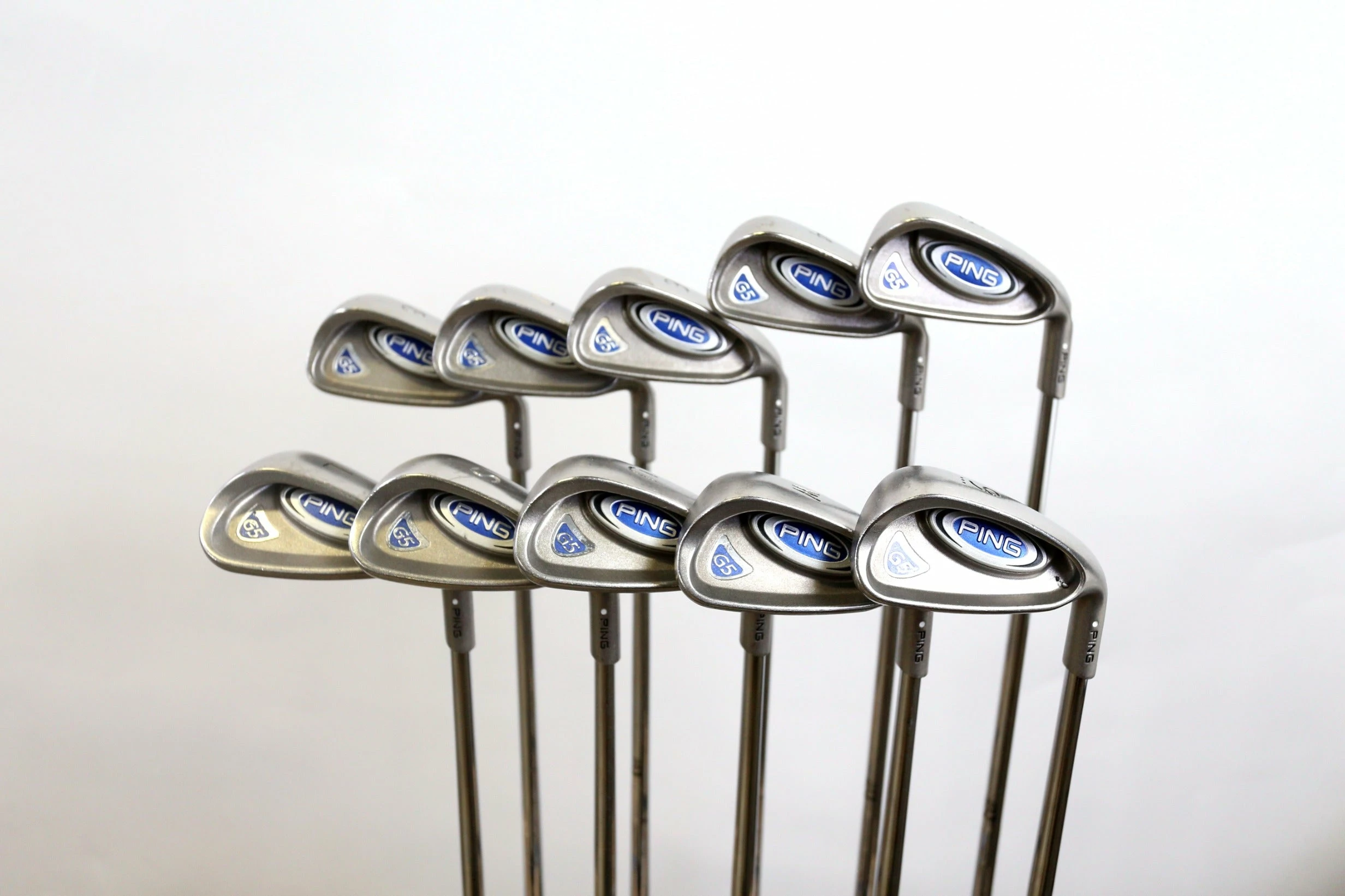 Ping G5 3-4, 6-LW Iron Set Right Handed Cushin Steel Shafts Stiff Flex 3 Ping G5 3-4, 6-LW Iron Set Right Handed Cushin Steel Shafts Stiff Flex