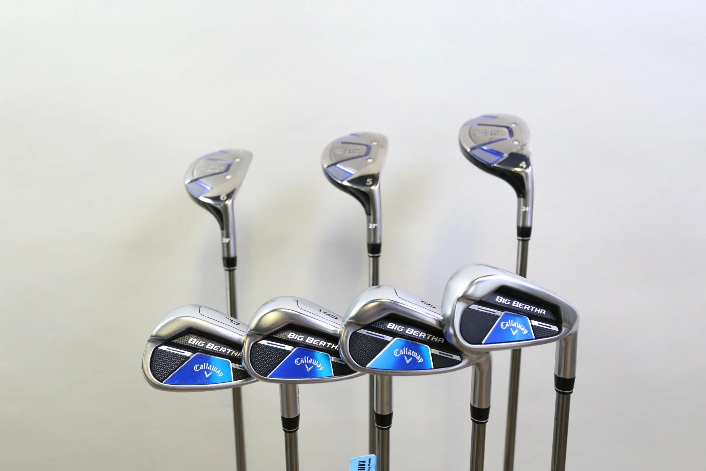 Callaway Big Bertha REVA Combo 4-PW Iron Set RH Graphite Shaft Ladies Flex 3 Callaway Big Bertha REVA Combo 4-PW Iron Set RH Graphite Shaft Ladies Flex