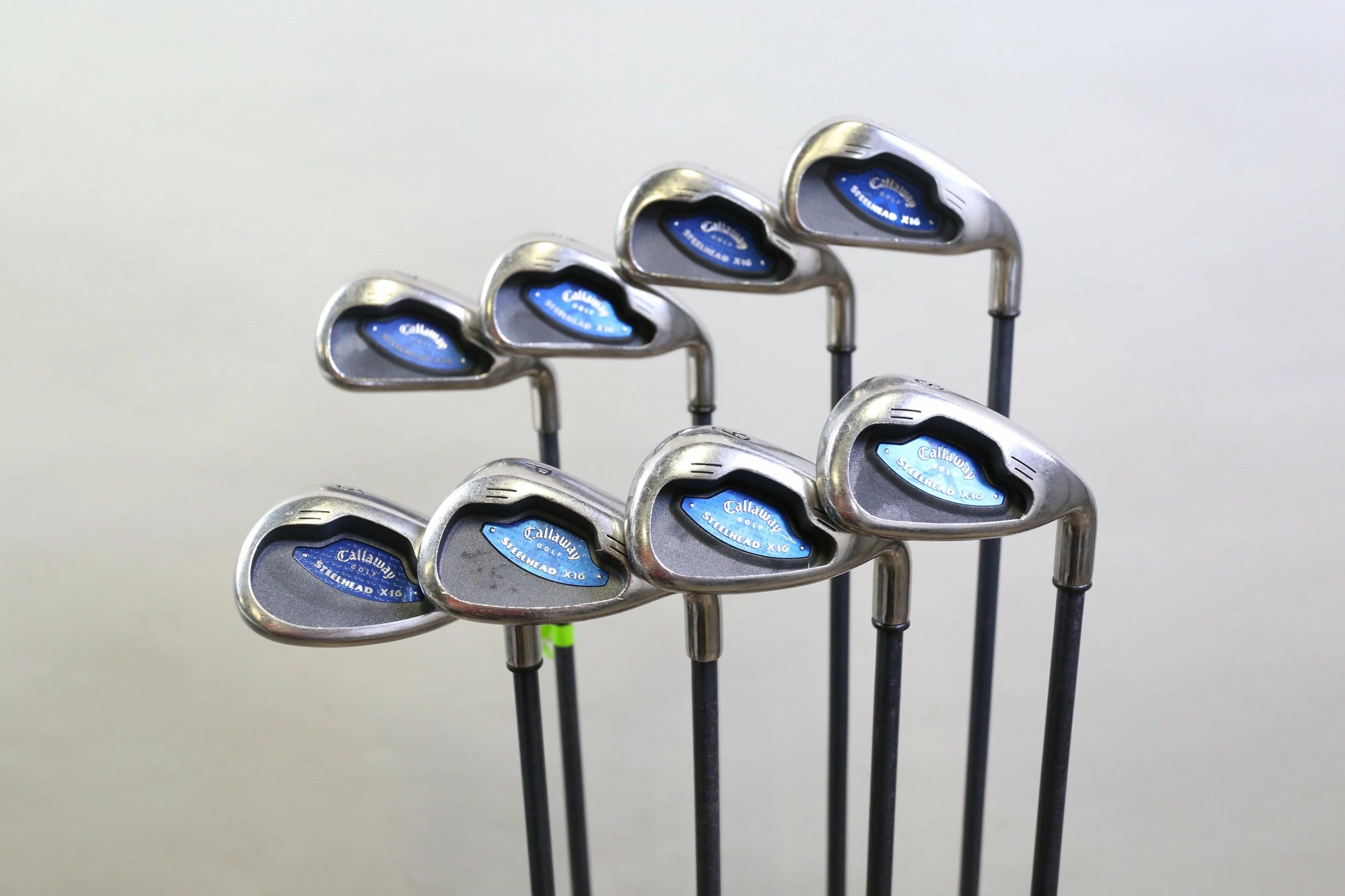Callaway Steelhead X-16 3-4, 6-PW, SW Iron Set RH Graphite Stiff Flex 3 Callaway Steelhead X-16 3-4, 6-PW, SW Iron Set RH Graphite Stiff Flex