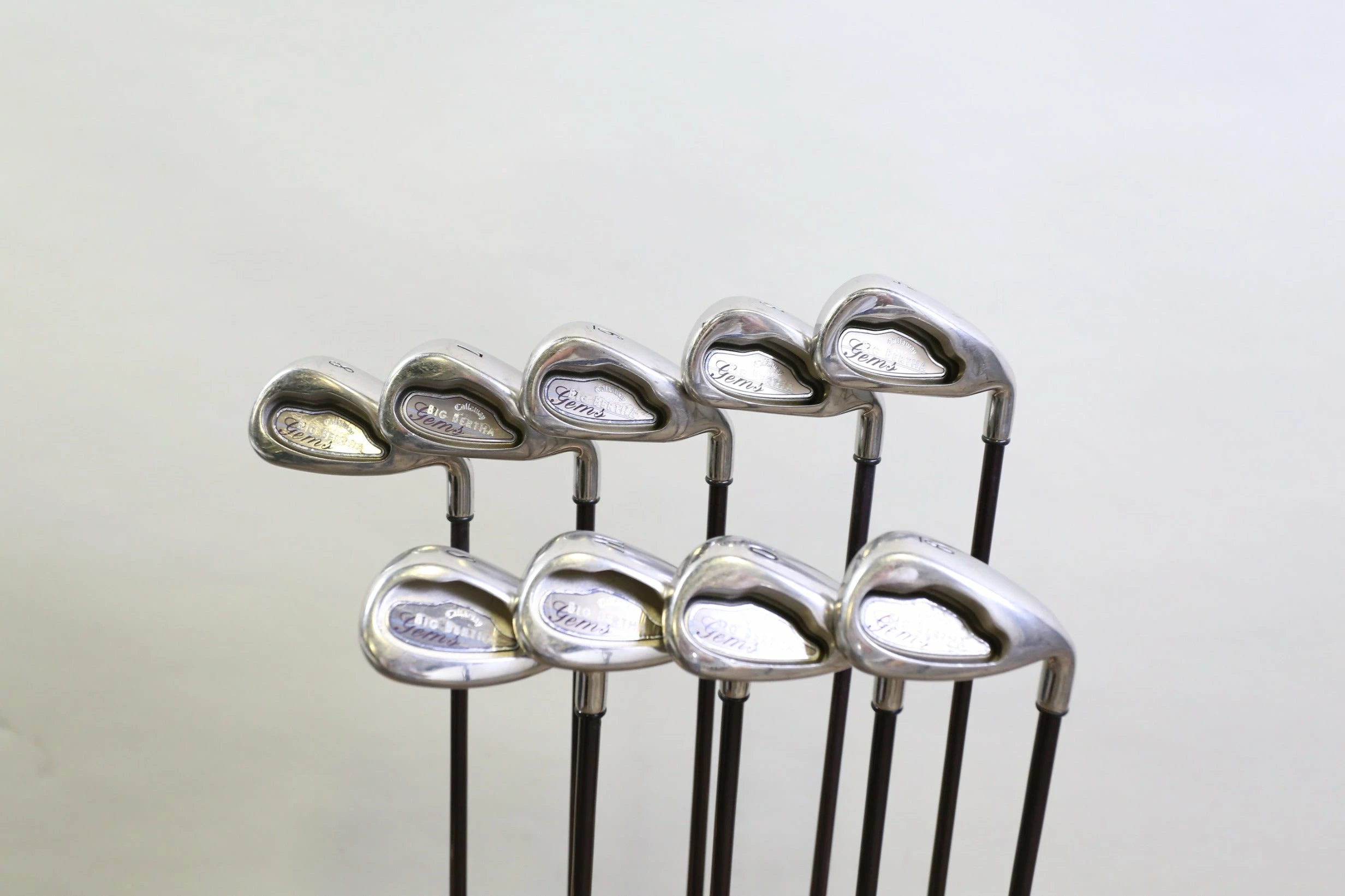 Callaway Big Bertha Gems 4-10, PW, SW Iron Set RH -0.5 In Graphite Ladies 3 Callaway Big Bertha Gems 4-10, PW, SW Iron Set RH -0.5 In Graphite Ladies