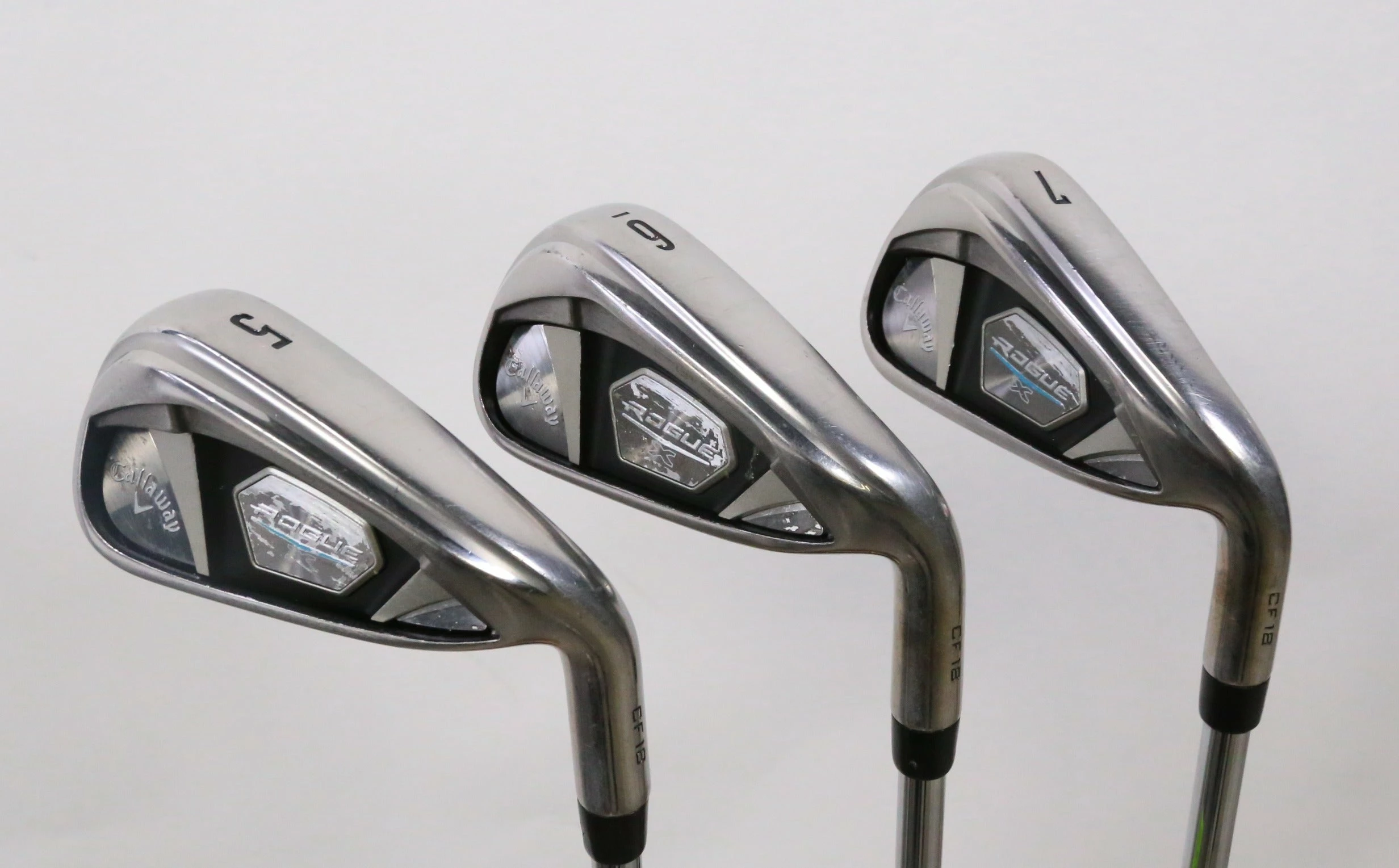 Callaway Rogue X 5-7 Iron Set RH -0.5 In Steel Shaft Regular Flex 3 Callaway Rogue X 5-7 Iron Set RH -0.5 In Steel Shaft Regular Flex
