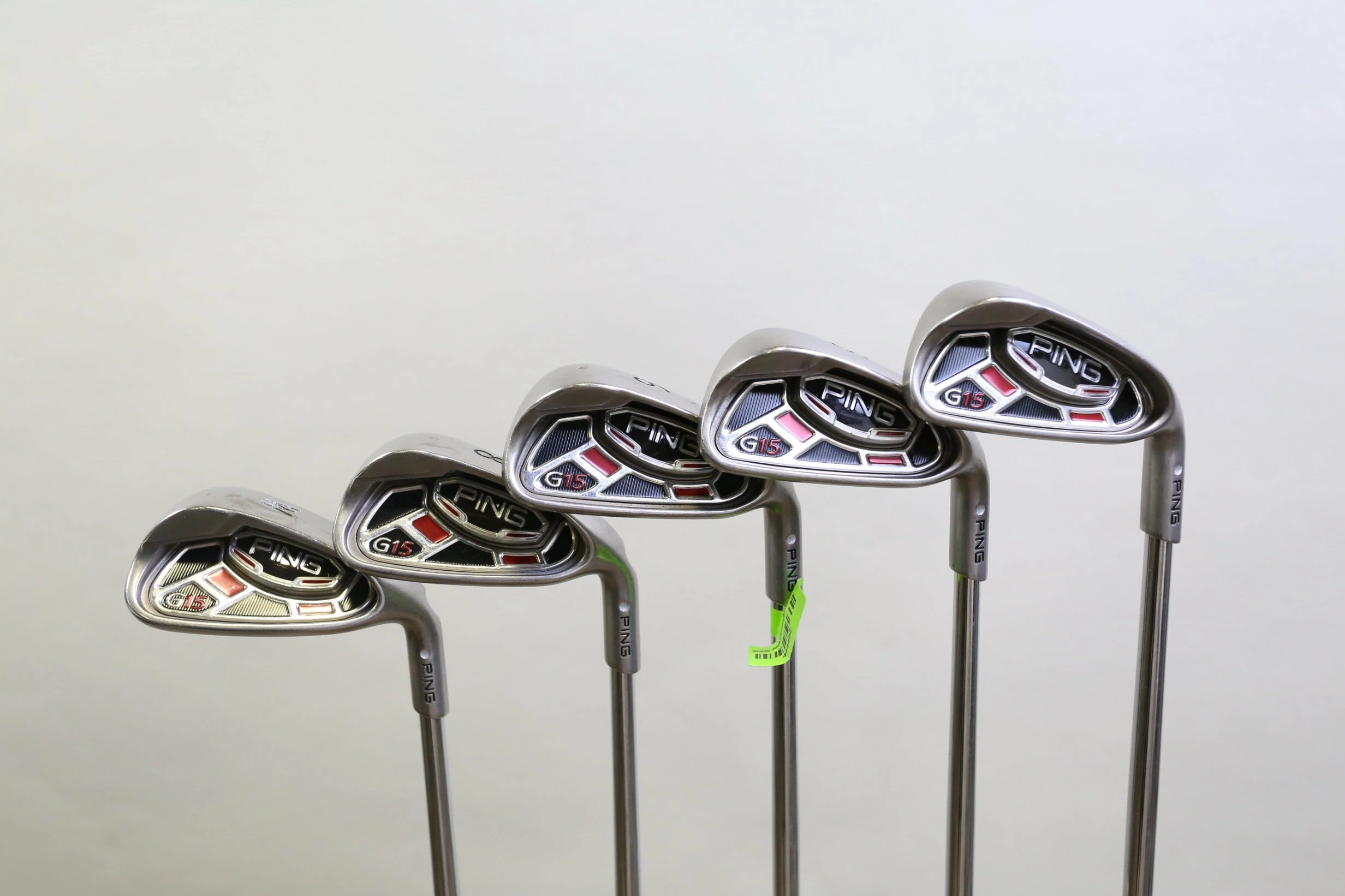 Ping G15 4-6, 8, PW Iron Set RH +1.25 In AWT Steel Shafts Stiff Flex 3 Ping G15 4-6, 8, PW Iron Set RH +1.25 In AWT Steel Shafts Stiff Flex